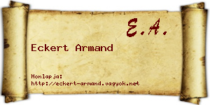 Eckert Armand névjegykártya